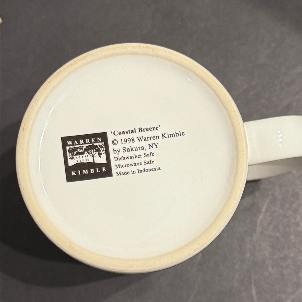 Warren Kimble 1998 Coastal Breeze Sakura Coffee Mug Light House Scene - Picture 7 of 8